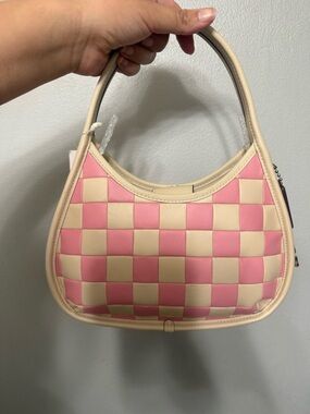 Coachtopia Ergo Checkerboard Upcrafted Leather in Bubblegum Pink/ Ivory NWT